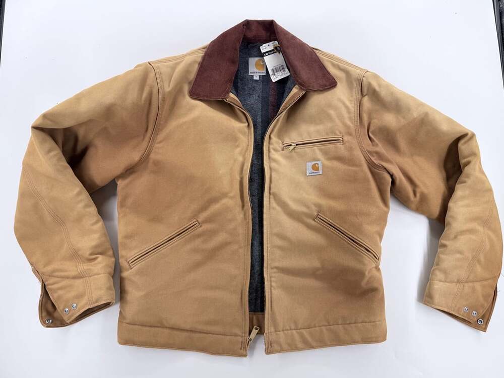 NWT Carhartt J01 BRN Blanket Lined Detroit Jacket Size Medium Regular